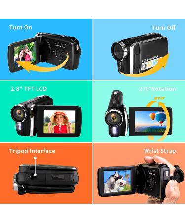 Heegomn Video Camera Camcorder 2.7K 36MP Vlogging Digital Recorder with 2.8 LCD - Perfect for YouTube, TikTok, Teens & Beginners - Buy Online on GoSupps.com