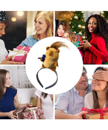 Uozonit Stuffed Animal Hair Clips | Women Girls Hair Clip Stuffed Capybara Shape | Teen Girls Fashion Headwear with Vivid Expression for Makeup Traveling Beach Parties Brown - Buy Online on GoSupps.com