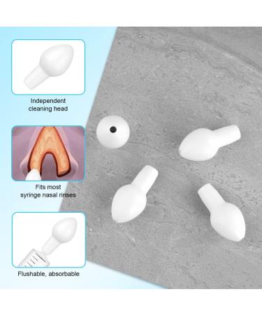 Uraqt Nasal Douche Replacement Head - 4 PC Attachments for Nasal Rinsing | Silicone Tips for Adults Babies & Children | Olive Type Nose Washing Can - Buy Online on GoSupps.com