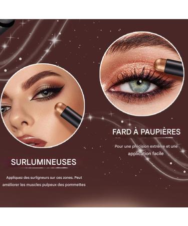  G n rique 6 Colours Eyeshadow Stick Cream Eyeshadow Matte Cream Eyeshadow Stick Waterproof and Long-Lasting Eyeshadow Pencil Shiny - Buy Online on GoSupps.com