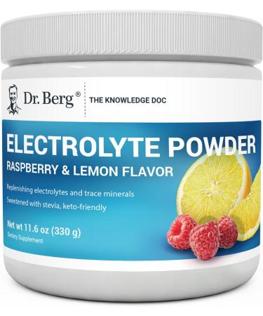 Dr. Berg's Original Keto Electrolytes Powder - Sugar Free Electrolyte Powder - No Maltodextrin - Hydration Powder - Raspberry Lemon 50 Servings Raspberry Lemon - 50 Servings