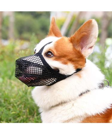 Breathable Mesh Dog Muzzle - Adjustable Safety Strap for Small Dogs | Nylonnetz Comfort Fit - Buy Online on GoSupps.com