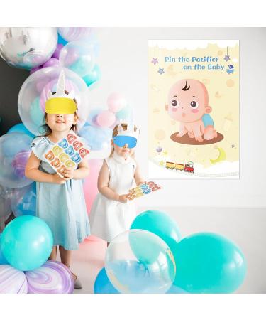 Pin The Pacifier Baby Shower Game with 72 Stickers - Gender Neutral Party Supplies - Buy Online on GoSupps.com