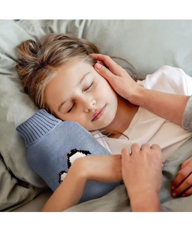 Snoozy XXL Hot Water Bottle with Soft Cozy Cover - 2 Liter Natural Rubber for Long-Lasting Heat - Buy Online on GoSupps.com