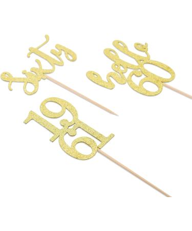 Hello 60 cupcakes topper - 60th birthday hello thirty cupcake topper Suitable for your year: 1961 12 birthday cake topper set. Cupcake decoration. - Buy Online on GoSupps.com
