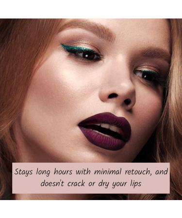 Mynena Deep Plum Matte Lipstick - Long Lasting, Waterproof, Lightweight | Talc-Free, Mica-Free, Gluten-Free, Paraben-Free - Mia - Buy Online on GoSupps.com