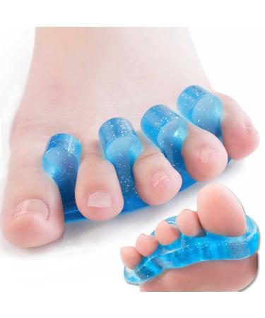 DR. JK- ToePal Gel Toe Separator, 2 Pairs, Toe Spacers, Toe Straightener, Hammer Toe Straightener, Toe Spreader, Toe Stretcher, Toe Corrector for Women and Men, Bunion Corrector