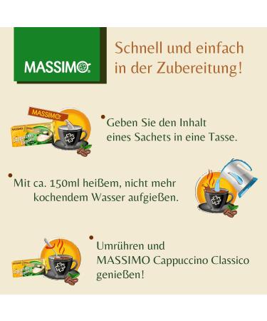  MASSIMO MASSIMO Classico Cappuccino 160 Sticks 16 x 10 Sticks 12.5g Cocoa Powder Soluble Coffee Instant Capccino Quick Brew - Buy Online on GoSupps.com