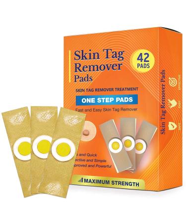 42 Quality Skin Tag Remover Pads, Advanced Skin Tag Remover Pads, Best Skin Tag Remover Pads Orange