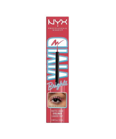 NYX Vivid Brights Liquid Liner - Smear-Resistant Eyeliner in On Red 04 - Buy Online on GoSupps.com