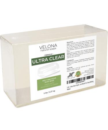 Velona 10 LB Ultra Clear Glycerin Soap Base | SLS/SLES Free | Melt and Pour | Transparent Natural Bar - Ideal for Soap Making - Buy Online on GoSupps.com