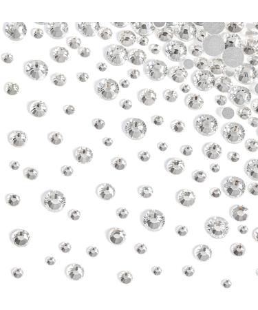 2500pcs Crystal Flatback Rhinestones Set | Beadsland Rhinestones for Makeup & Nails | Includes Tweezers & Wax Pencil | Clear SS4-SS30 - Buy Online on GoSupps.com