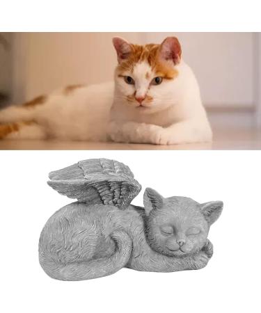 Qcwwy Pet Memorial Statue | Angel Cat Grave Marker | Resin Sleeping Pet Angel Sculpture | Tribute Ornament for Pet Memorials - Buy Online on GoSupps.com