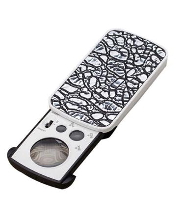 Lightweight Magnifying Glass 30/60/90X Hd Portable Lighting Led Light Magnifying Glass for Reading Watch Repair Identification/1Cps Lofty Ambition