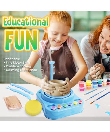Insnug Kids Pottery Wheel Kit - Complete Arts & Crafts Set for Beginners | Modeling Clay, Sculpting Tools, Paint Kit | Craft Kit for Kids Age 8-12 - Buy Online on GoSupps.com