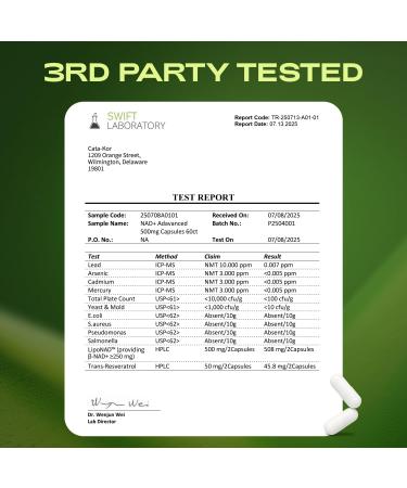 Cata-Kor Liposomal NAD Supplement with Resveratrol NMN Supplement Alternative Third-Party Tested 30-Day Supply Advanced NAD+ Resveratrol - Buy Online on GoSupps.com