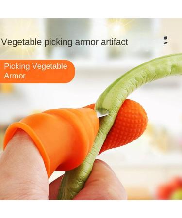Innovative Thumb Knife Vegetable Picker - 2-Piece Set for Easy Harvesting Peeling and Pinching Beans & Peppers - Ideal Kitchen Tool for Gardeners - Buy Online on GoSupps.com