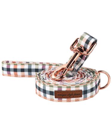 Unique style paws checked dog leash checkered robust durable cotton training leash for small medium -sized and large dogs M leash colorful grille