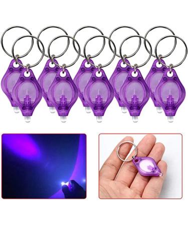 MODOAO Mini LED UV Keychain Blacklight Flashlight - 10Pcs Purple UV Urine Detector for Dogs | International Shipping - Buy Online on GoSupps.com