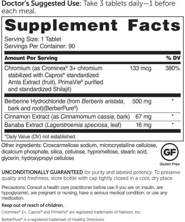 Dr. Whitaker Berberine + GlucoGOLD - 90 Tablets for Blood Sugar Support - Buy Online on GoSupps.com