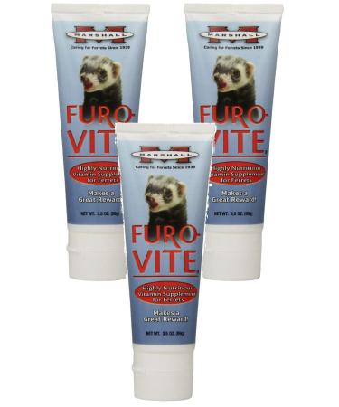 (3 Pack) Marshall Furo-Vite Vitamin Supplement Paste for Ferrets, 3.5-Ounce Each