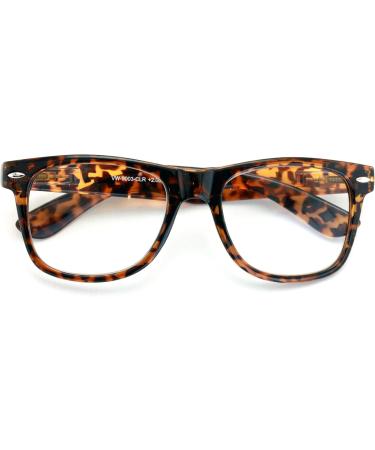 V.W.E. XL Large Reading Glasses - Oversized Clear Lens in Tortoise | Powers 1.00 to 6.00 | Perfect for Comfortable Reading - Buy Online on GoSupps.com