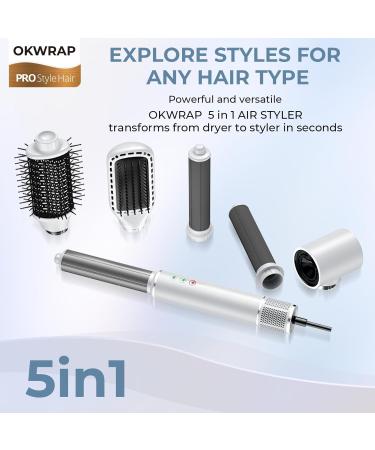 5 in 1 Airstyler - High-Speed Hair Dryer & Styler Ionic Curling Brush Quiet & Lightweight - Buy Online on GoSupps.com