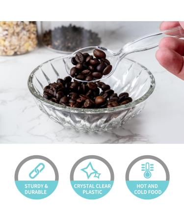 PSTVITA Heavyweight Clear Plastic Soup Spoons - Pack of 100 | Disposable Utensils for Party Supply - Buy Online on GoSupps.com