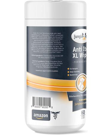 Jungle Pet Medicated Wipes for Dogs & Cats - 60 Count - Soothing & Effective Care - Buy Online on GoSupps.com