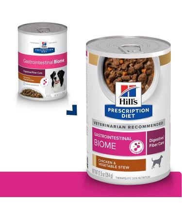 Hill's Prescription Diet Gastrointestinal Biome Chicken & Vegetable Stew 12.5 oz 12-Pack Wet Dog Food - Veterinary Diet - Buy Online on GoSupps.com