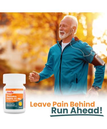 TIME-CAP LABS Timely Chewable Aspirin 81mg - 108 Tablets Low Dose Orange Flavor - Compare to Bayer - 3 Pack for Adults - Buy Online on GoSupps.com