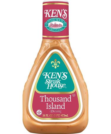 Ken's Steakhouse LITE Thousand Island Dressing 16 oz Bottles (Pack of 3) - Buy Online on GoSupps.com
