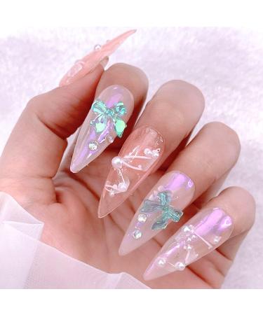 NICENEEDED 2 Boxes 3D Aurora Bow Nail Charms Cute Colorful Resin Bowknot Nail Jewelry Supplies 72Pcs Acrylic Bows Nail Decorations for Nail Art Design Craft DIY(12 Colors) style 0 - Buy Online on GoSupps.com