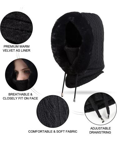 Tagvo Storm Hood Facial Mask for Women - Warm Windproof Balaclava Ski Mask Adjustable Fleece for Winter Sports - Universal Size C Gray - Buy Online on GoSupps.com