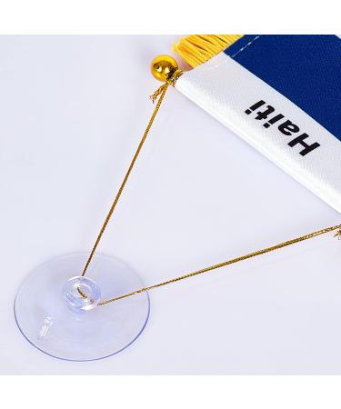 Haiti Window Hanging Flag - Mini Car Flags Set with Suction Cup (2 Pack) - Buy Online on GoSupps.com