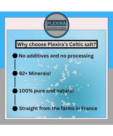 Plexira Superfoods Celtic Sea Salt 600g - 100% Natural Grey Coarse Salt with 82 Minerals - Buy Online on GoSupps.com