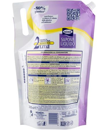  Milmil Milmil Liquid Soap Talc & Iris Scent Maxieconomio Universal Refill Dermatologically Tested 4 x 2000 ml - Buy Online on GoSupps.com