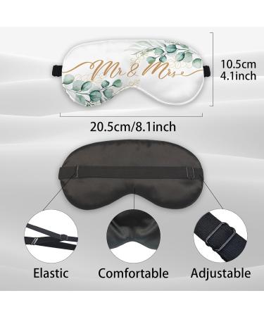 Kdqua Mr and Mrs Eye Mask - Silk Blindfold Wedding Games for Couples | Bride & Groom Sleep Mask - Adjustable Blackout Eye Mask for Wedding Night & Reception - Buy Online on GoSupps.com