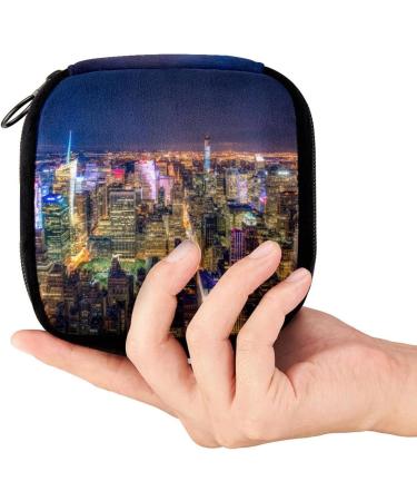 GIAPB Period Bag | Sanitary Napkin Storage & Makeup Pouch | City Landscape Pattern | Color2603 - Buy Online on GoSupps.com