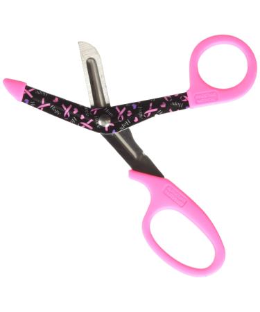 NCD Medical/Prestige Medical 871-PRB Stylemate Utility Scissor Pink Ribbon Black