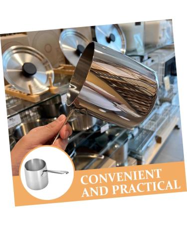 RUNROTOO Coffee Machines Sauce Pan Mini Heater Stainless Steel Pan Coffee Pot Mini Pan Stainless Steel Cookware Steel Saucepan Steaming Pot Cooking Utensils 304 Stainless Steel Chocolate - Buy Online on GoSupps.com