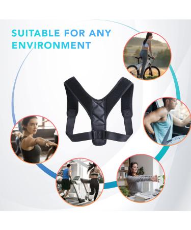 Women's Posture Corrector Back Brace - Adjustable Support for Neck, Back & Shoulder Pain Relief - Wear Under Clothes - Buy Online on GoSupps.com