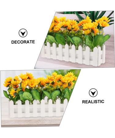 Zerodeko Artificial Flower Fence Outdoor Artificial Plants Sunflower Bouquet Sunflower Artificial Flowers Office Desk Decor Pots Plants Faux Plant White Fake Flowers Villain Foam White 40X9CM - Buy Online on GoSupps.com