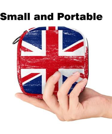 Buy UK British Union Jack Women's Binding Pocket | Large Menstrual Cup Bag with Zipper & Period Inserts Multi-Colored for Girls & Women - Buy Online on GoSupps.com