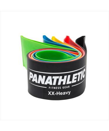 Panathletic Fitness Straps Set - 5 Resistance Bands (Black Red Yellow Blue Green) with Exercise Guide & eBook (German) - International Shipping Available - Buy Online on GoSupps.com
