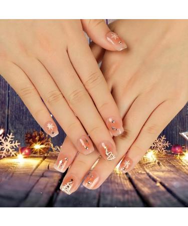 FEIlei Christmas Nail Art Press on Easy to Apply Short Nails Festive Designs for Holiday Season - Buy Online on GoSupps.com