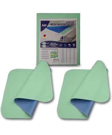 Shop A&F Incontinence Edition 100x150 - 4 Layer Washable Pads 2-Pack - Superior Suction Power for Baby Beds & Cots - Buy Online on GoSupps.com