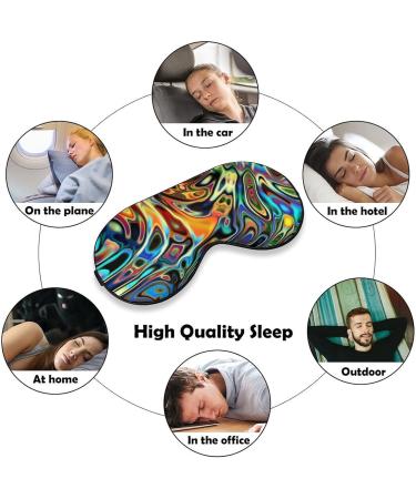 Blurred Rainbow Art Sleep Mask for Women - Adjustable Eye Shades with Elastic Strap | Relax & Sleep Better - Buy Online on GoSupps.com