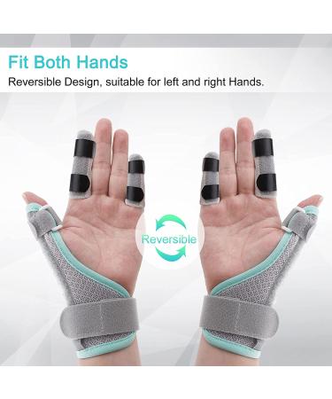 Thumb Splint Brace for Trigger Finger & Arthritis - Reversible, Wrist Stabilizer for Carpal Tunnel - Grey, Right and Left Hand Support - Buy Online on GoSupps.com