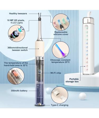 Ear Wax Removal Tool All-purpose Ear Picking Tweezers 8 Million Pixels Six-axis Gyroscope 3.2mm Lens Diameter 10-50mm Lens Depth 1.4-2cm Lens Focal Length Real-Time Remote Video Otoscope - Buy Online on GoSupps.com